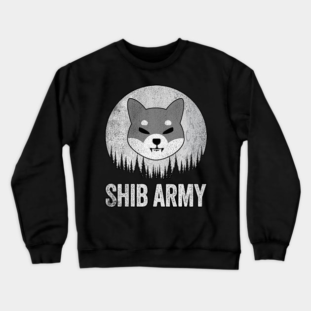 Vintage Shiba Inu Coin To The Moon Crypto Token Cryptocurrency Wallet HODL Birthday Gift For Men Women Crewneck Sweatshirt by Thingking About